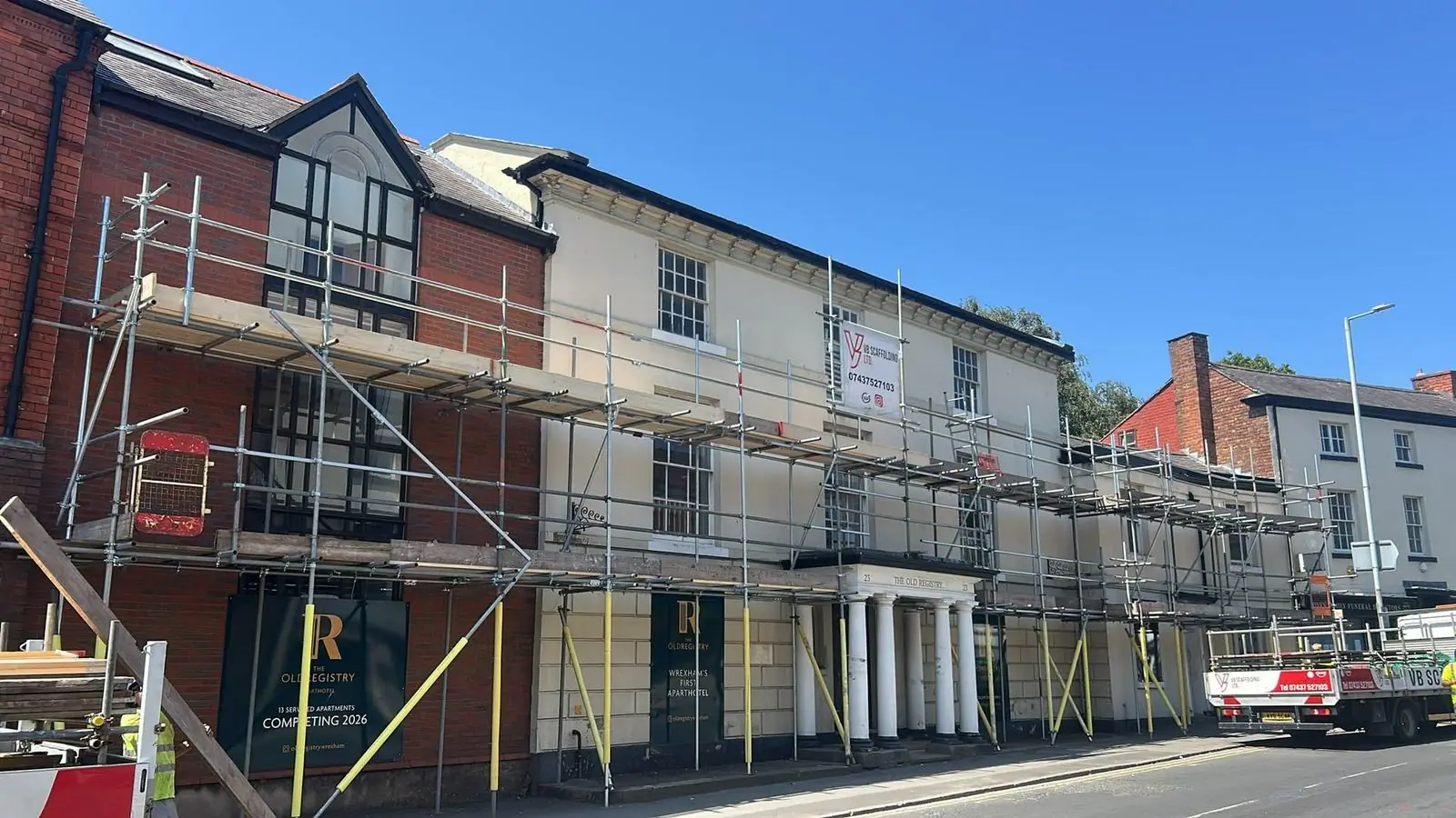 VB Scaffolding scaffold access on a heritage building